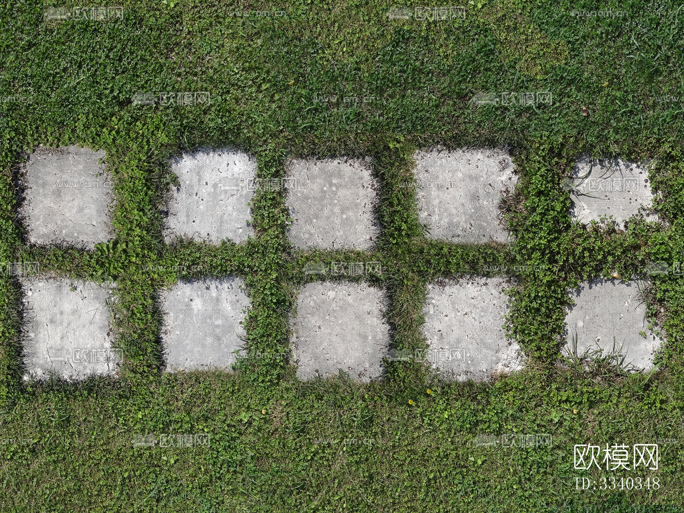 无缝公园透水砖草坪砖植草砖停车位铺装铺路下载