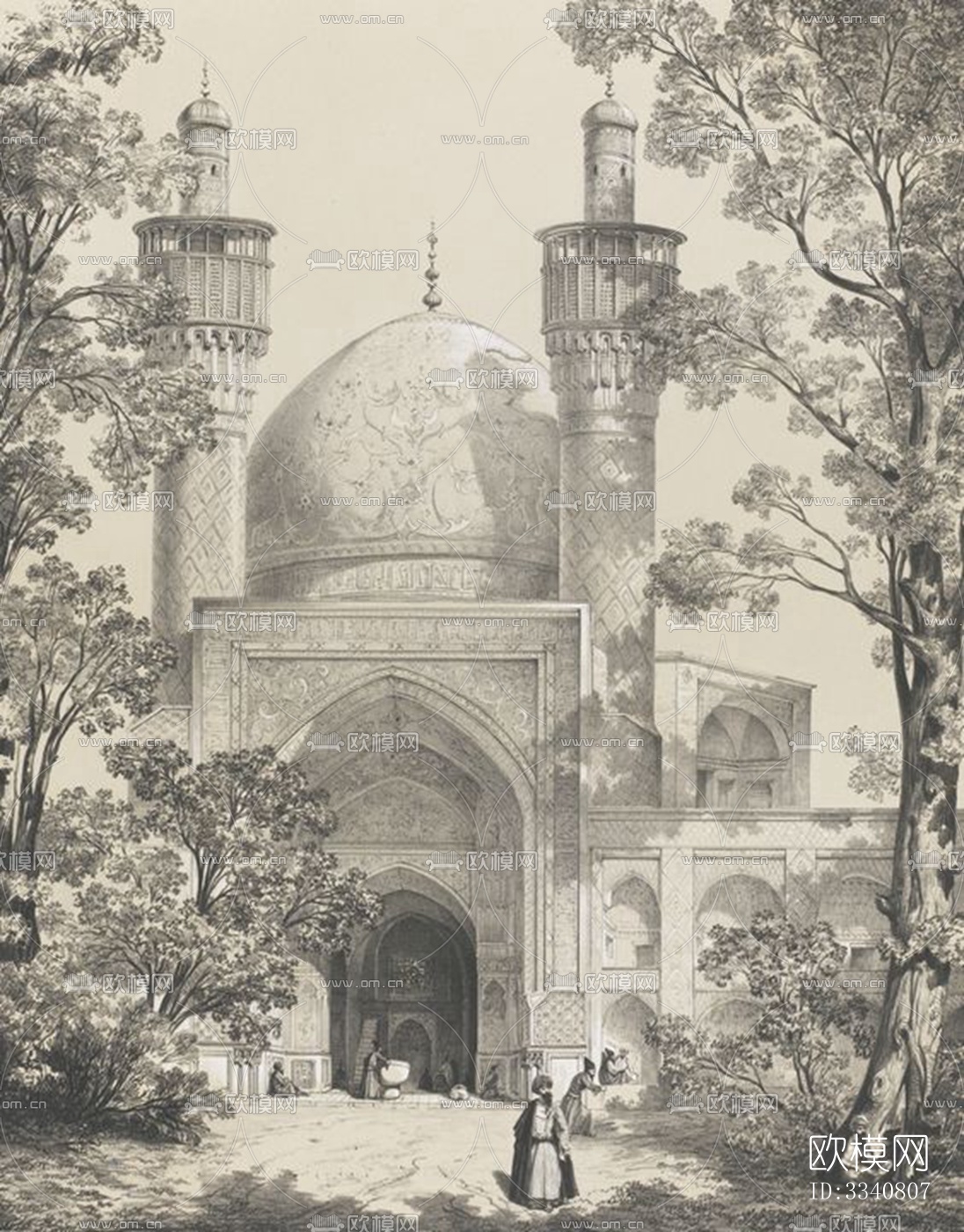 欧式古典油画建筑风景装饰画 (14)下载