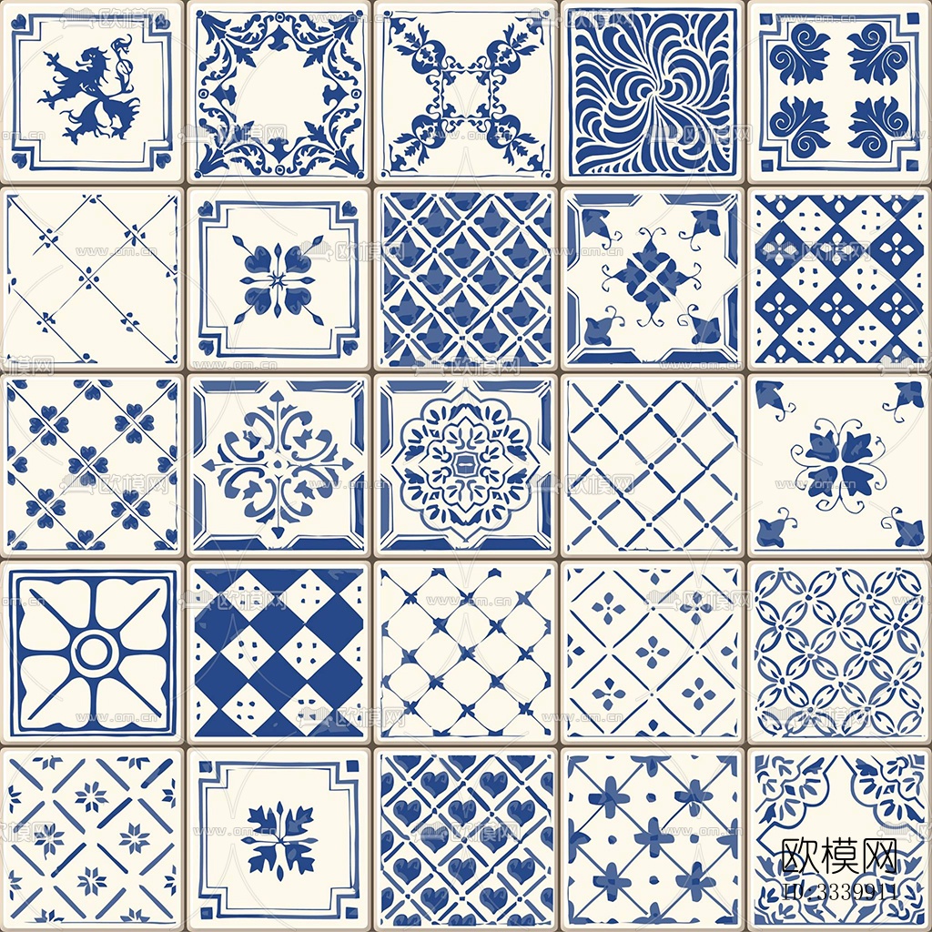 无缝复古风格大理石材拼花图案瓷砖小花砖仿古砖地砖墙砖下载