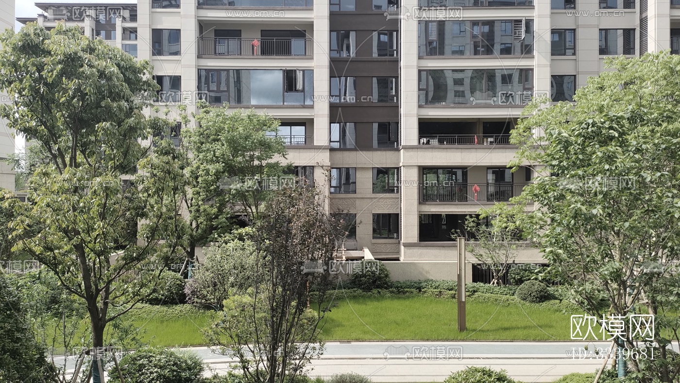 小区外景贴图下载