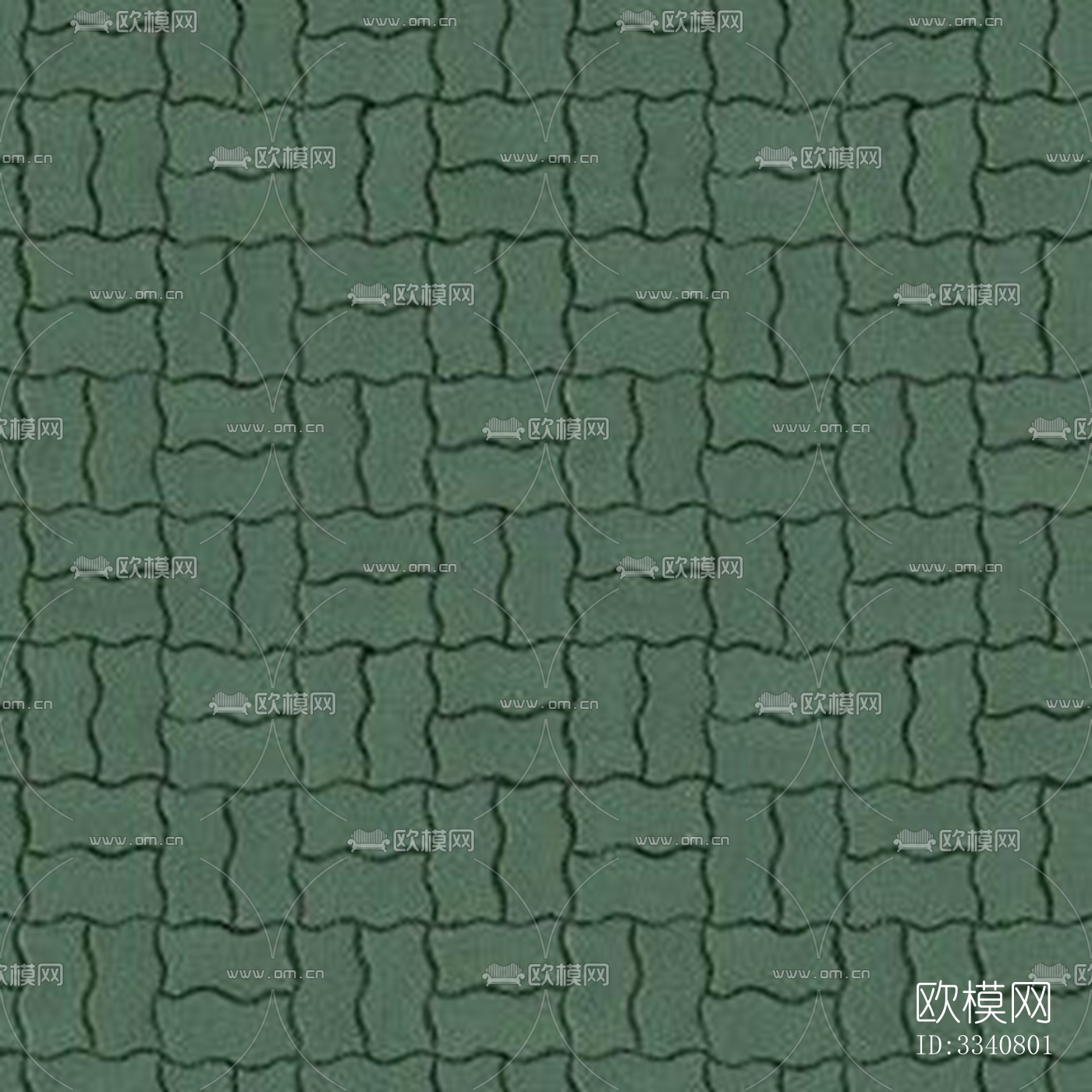 绿色透水砖地面铺装下载