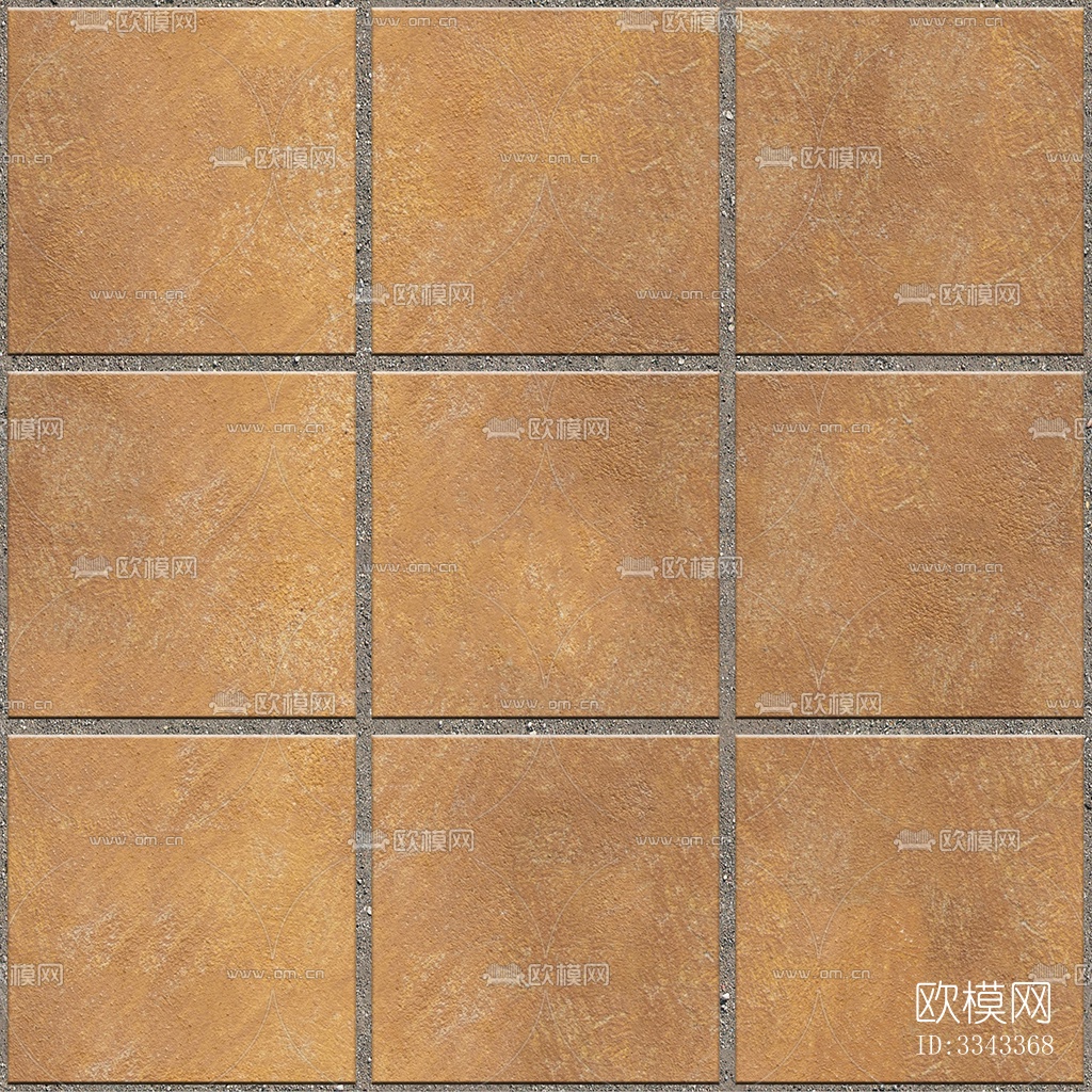 无缝黄色陶瓦拼花地砖人行道路地面广场铺贴下载