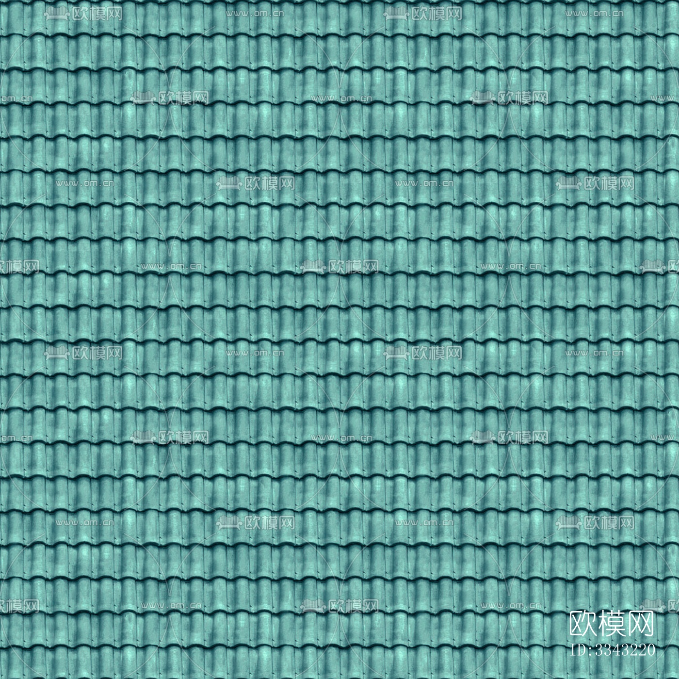 无缝绿色别墅建筑屋顶陶土陶瓷瓦片下载