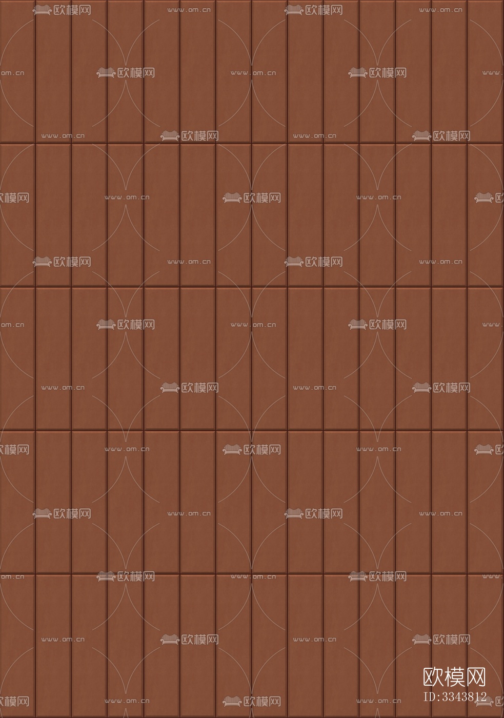 无缝复古咖色手工砖条形砖贴图下载