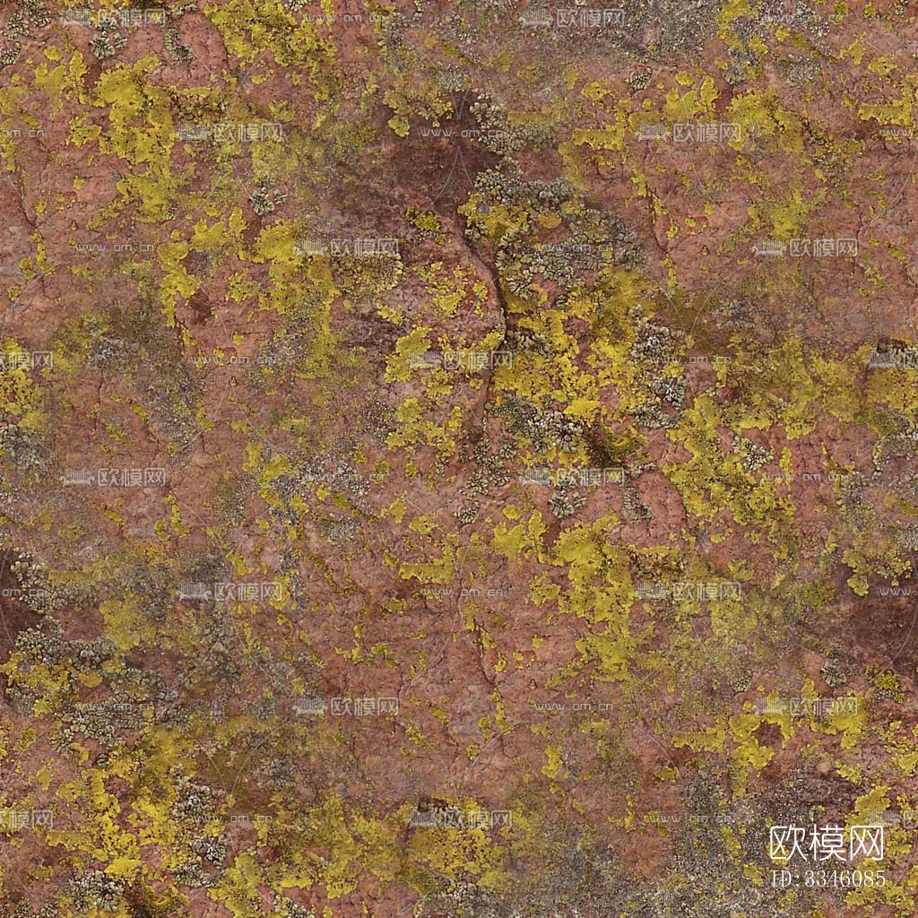 无缝红色文化石墙苔藓岩石材墙面下载