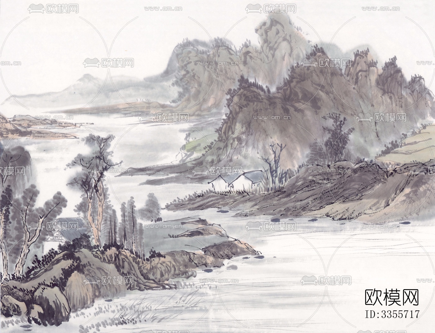 山水装饰画下载