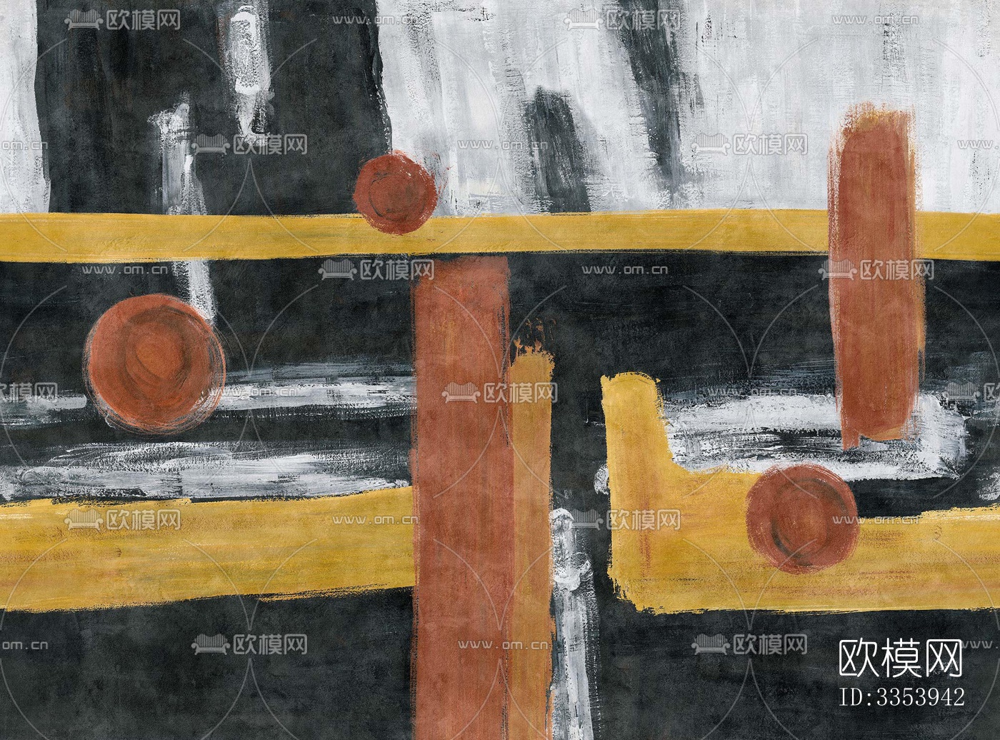 撞色几何壁纸下载