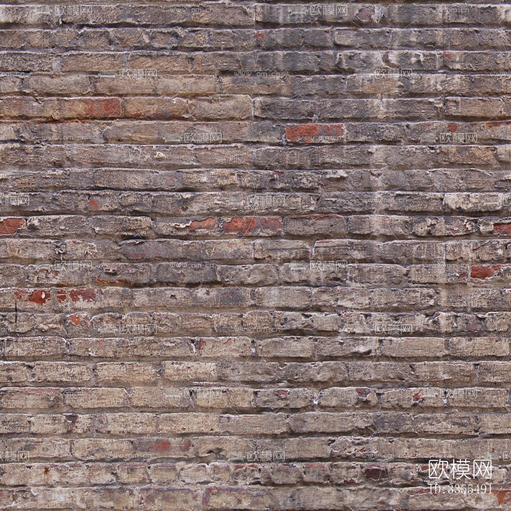 无缝做旧老化风化红砖墙面外墙下载
