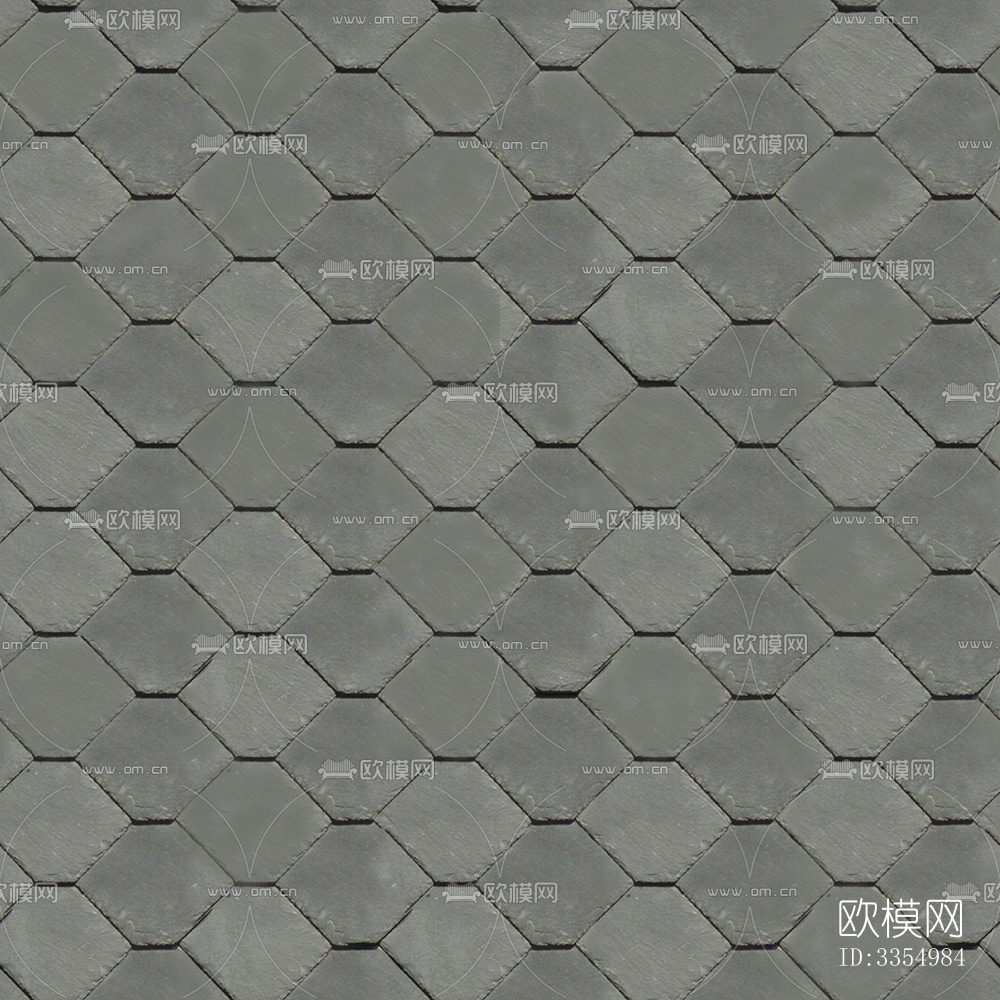 无缝青灰色别墅建筑屋顶中式仿古石板瓦片下载