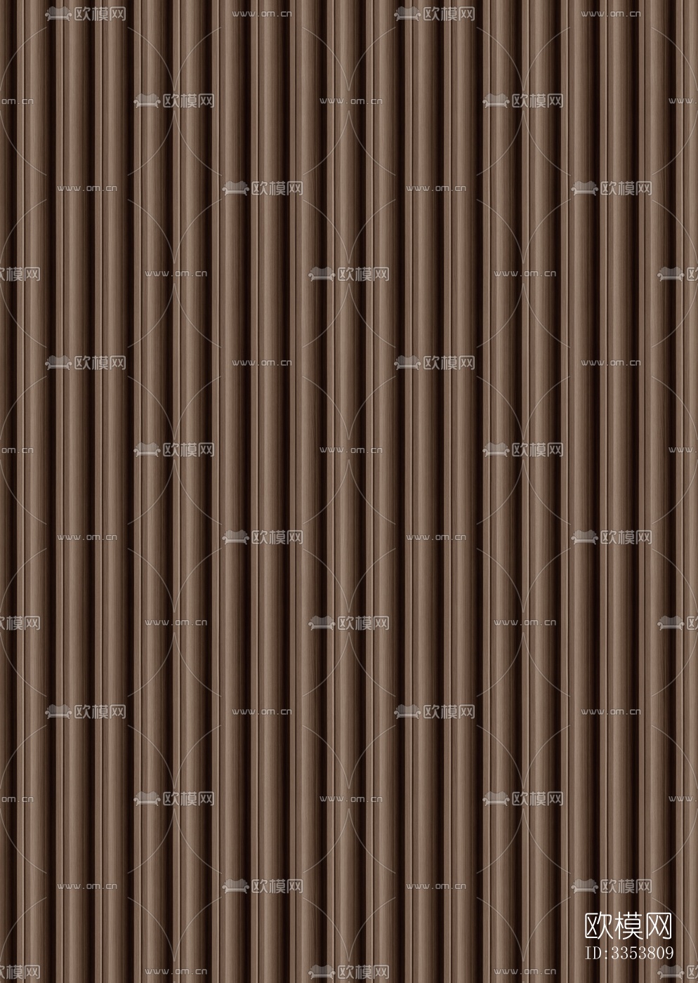 无缝深咖色木纹格栅板长城板贴图下载