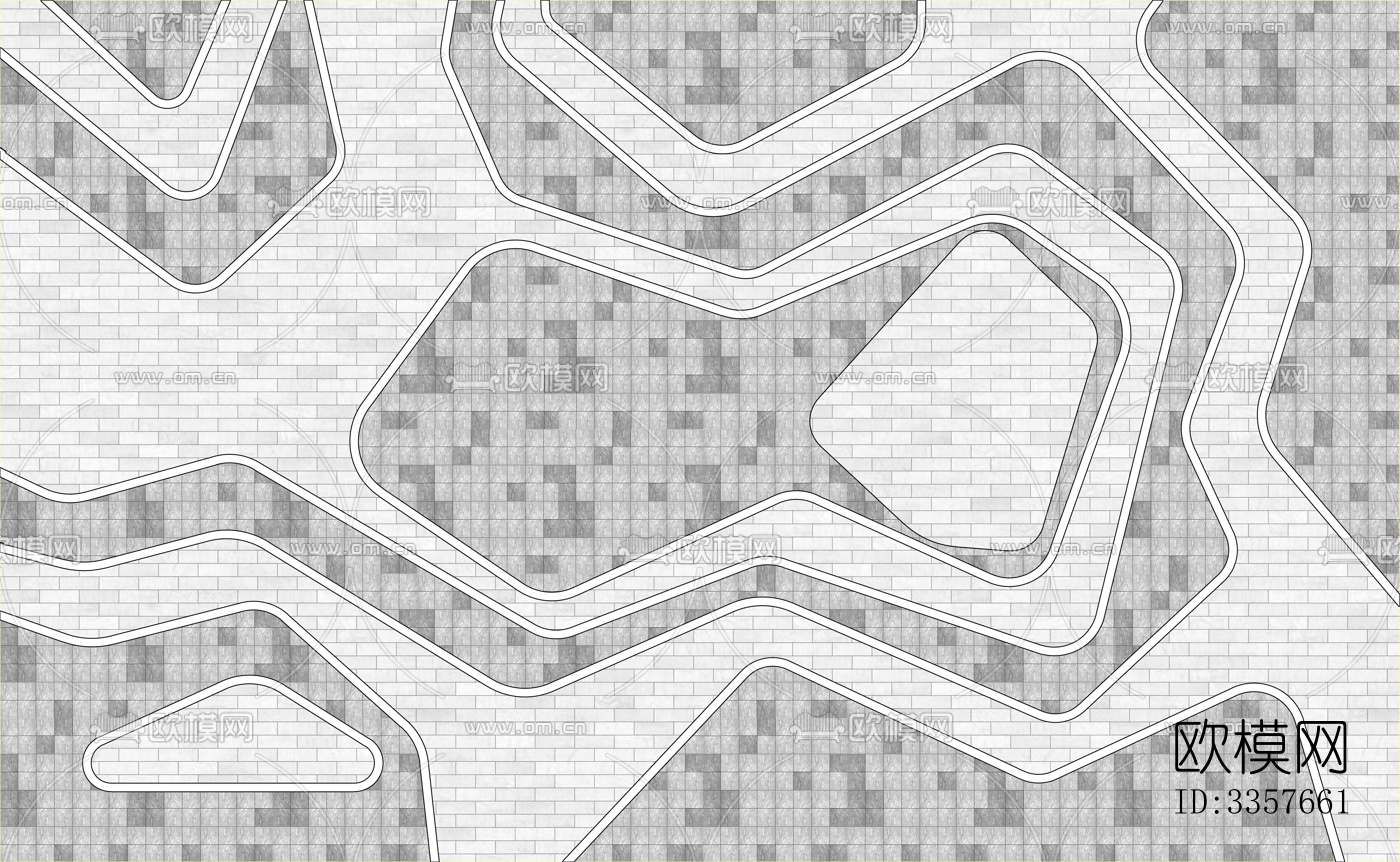 户外商业广场地面砖下载