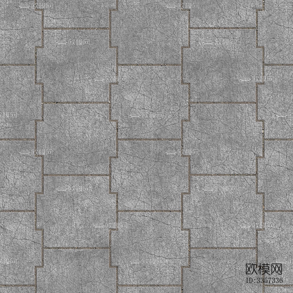 无缝灰色破损水泥拼花地砖人行道路地面广场铺贴下载