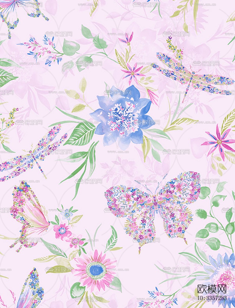 田园花纹壁纸下载