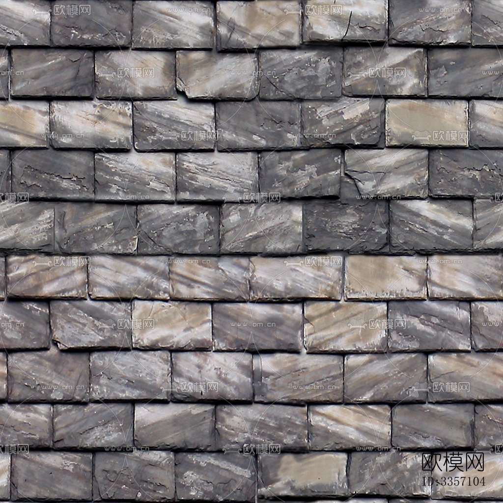 无缝别墅建筑屋顶中式仿古石板瓦片下载