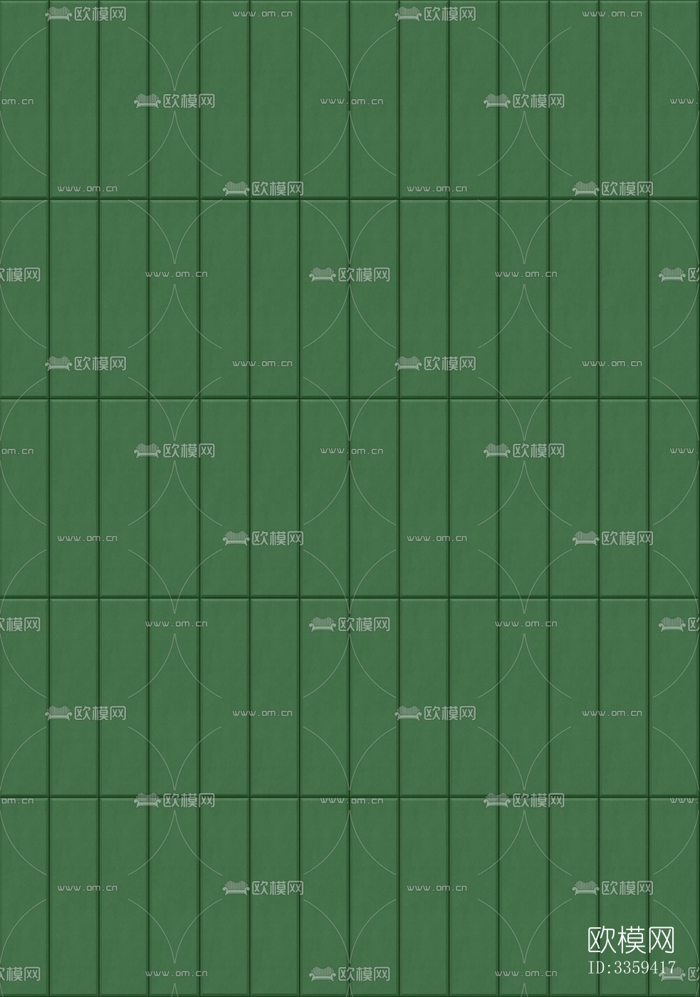 无缝深绿色复古手工砖条形砖贴图下载