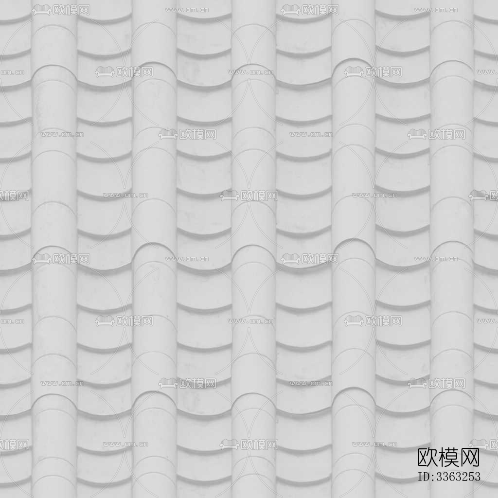 无缝别墅建筑屋顶陶土陶瓷瓦片下载