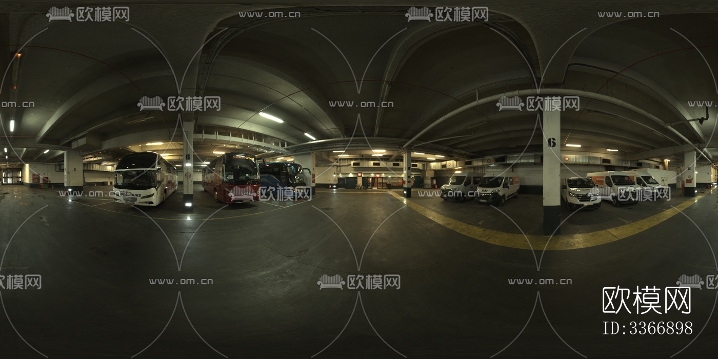 地下停车场HDR贴图下载