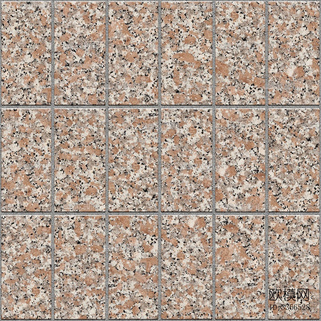 无缝花岗岩石材拼花地砖人行道路地面广场铺贴下载