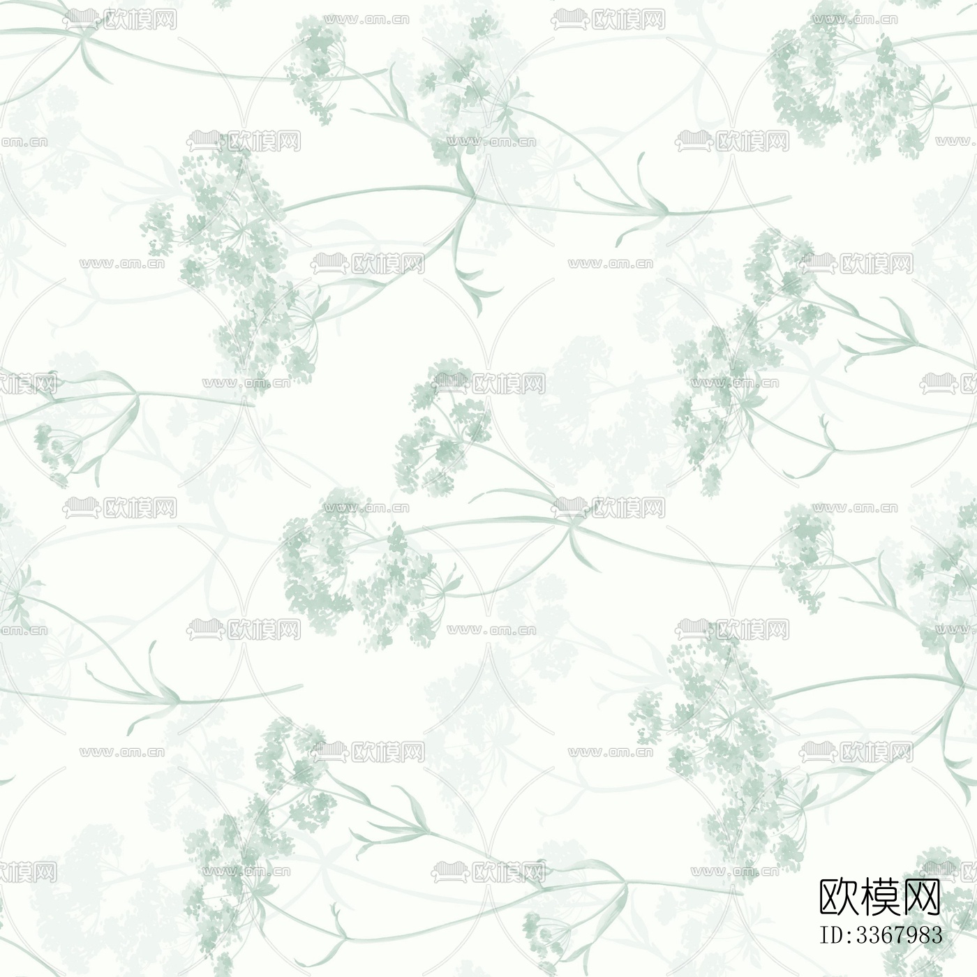 浅绿色花纹壁纸下载