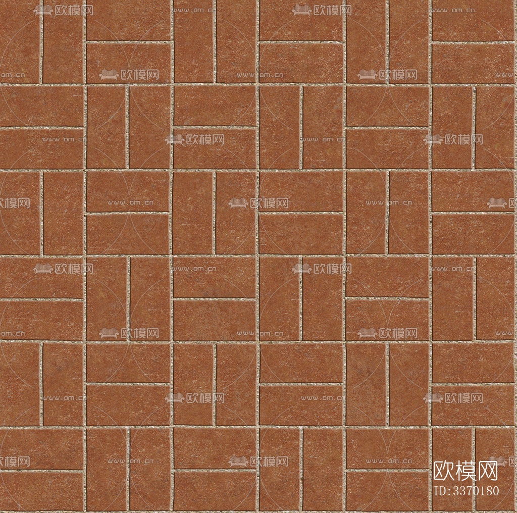 无缝陶瓦拼花地砖人行道路地面广场铺贴下载