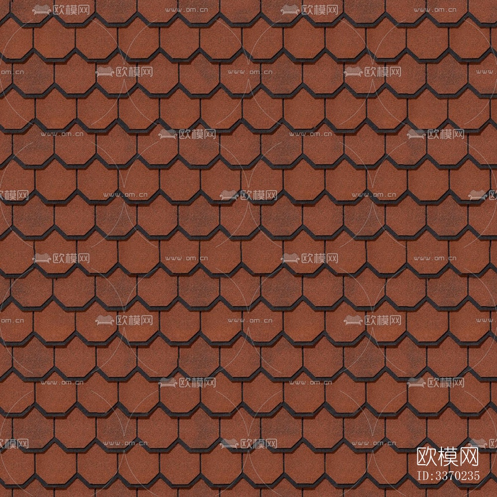 无缝别墅建筑屋顶陶土陶瓷瓦片下载