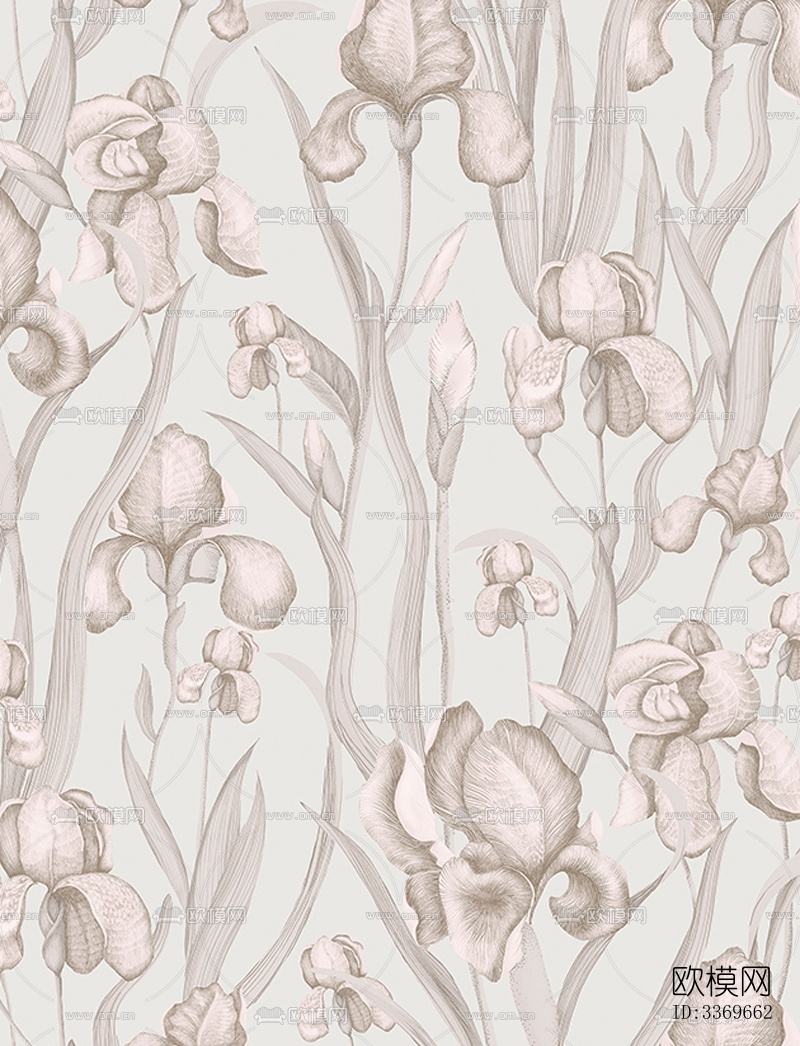 田园花纹壁纸下载