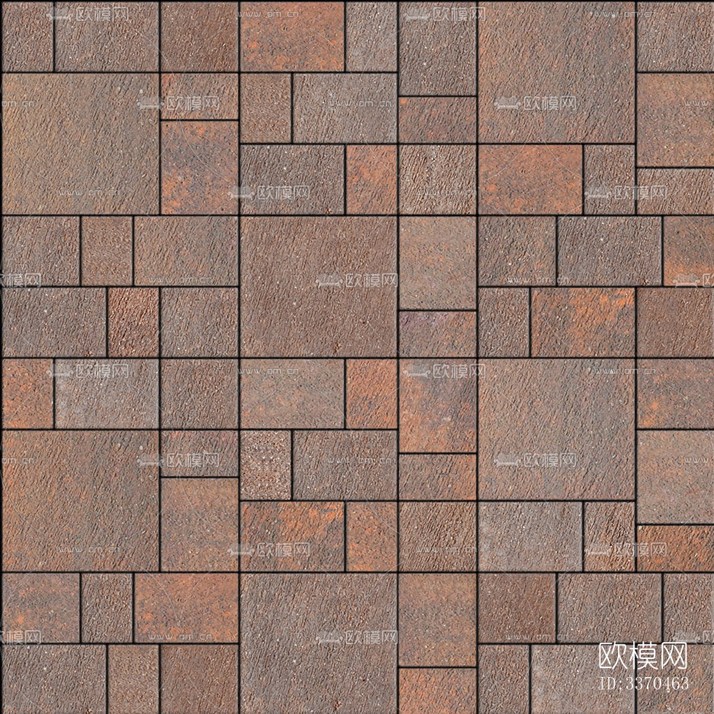 无缝花岗岩石材几何拼花地砖人行道路地面广场铺贴下载