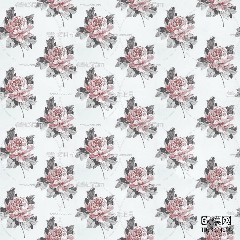 无缝红色欧式田园风格碎花花纹图案壁纸壁布墙布下载