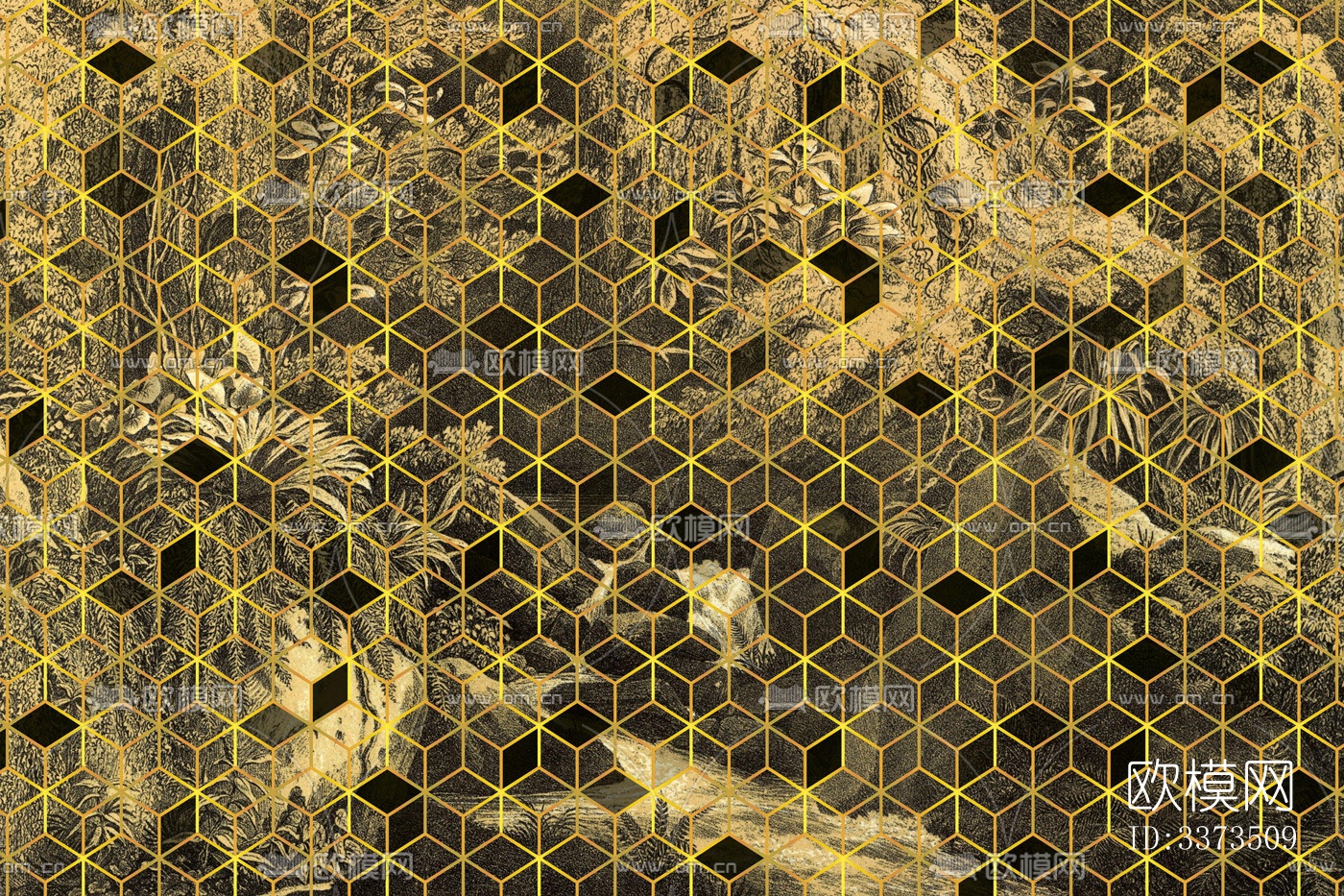 金黄色几何壁纸下载