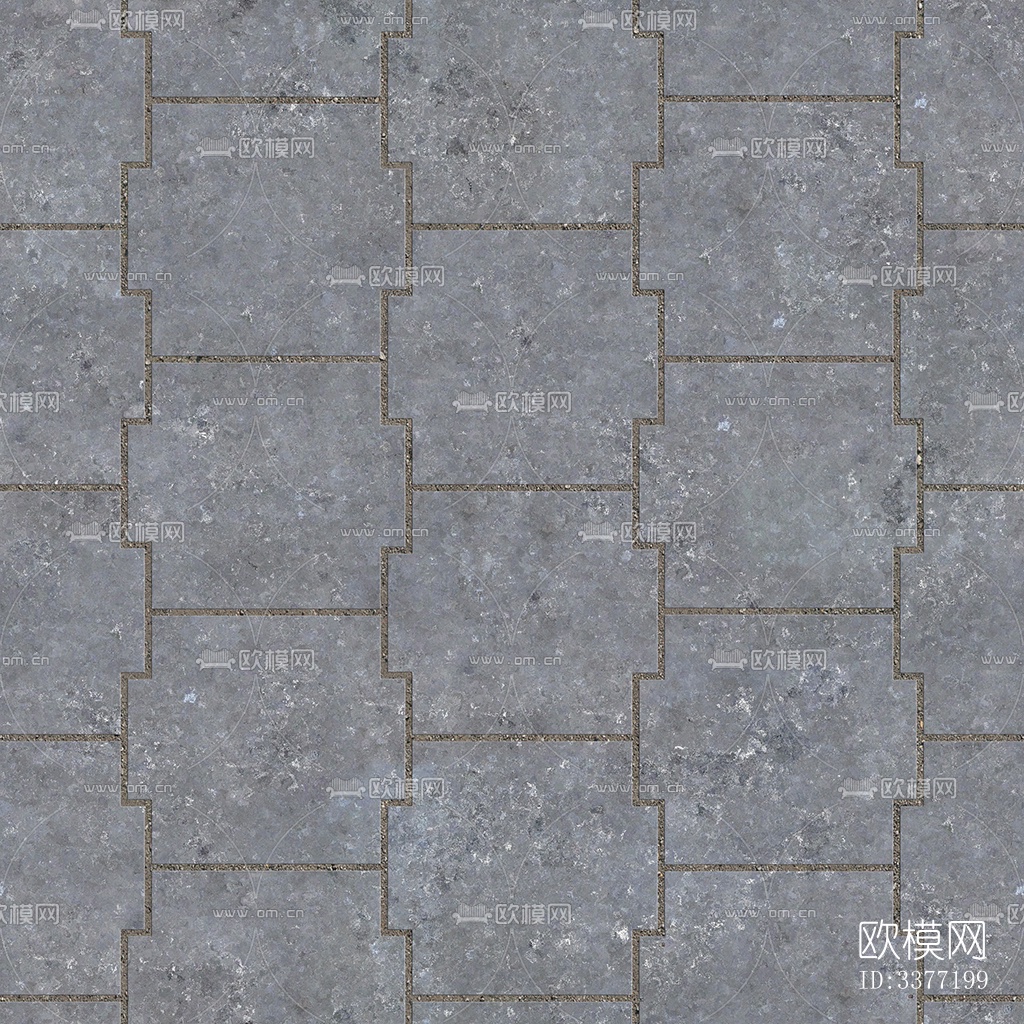 无缝花岗岩石材几何拼花地砖人行道路地面广场铺贴下载