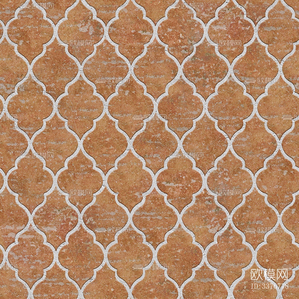 无缝陶瓦几何拼花地砖人行道路地面广场铺贴下载