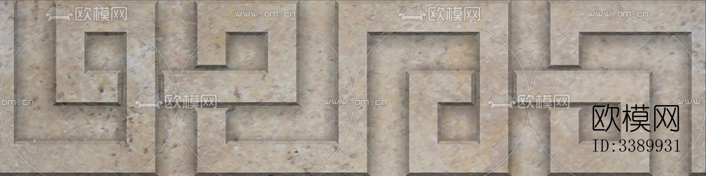 现代新中式腰线 灰色石材中式腰线下载