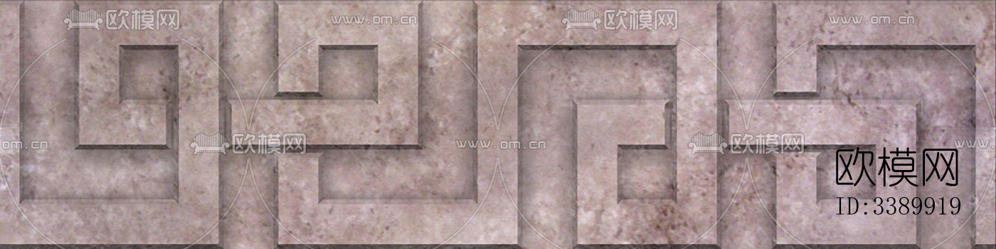 现代新中式腰线 灰色石材中式腰线下载