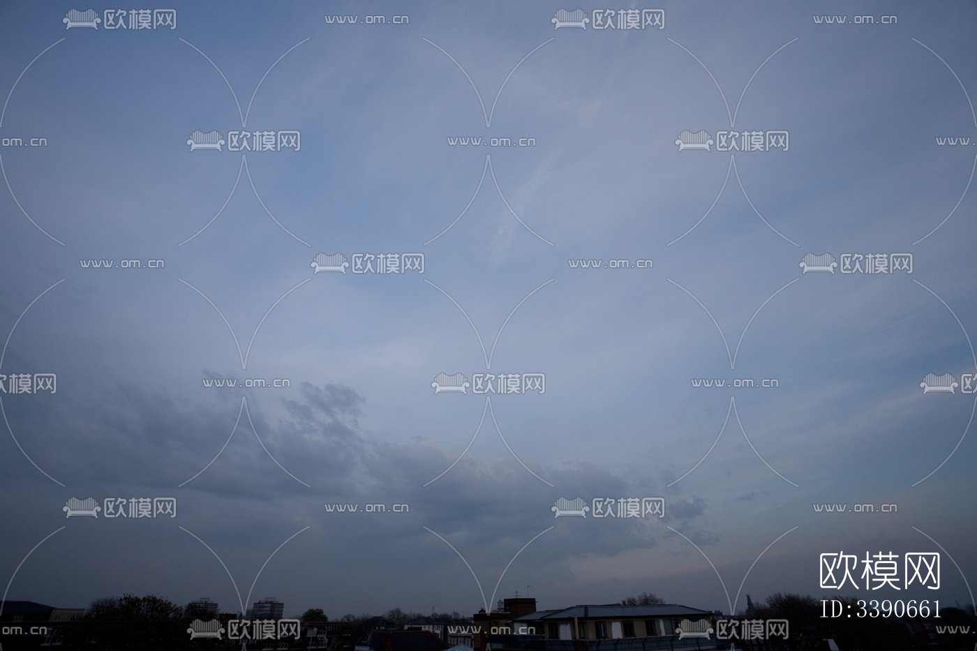 多云的蓝色天空景观风景下载