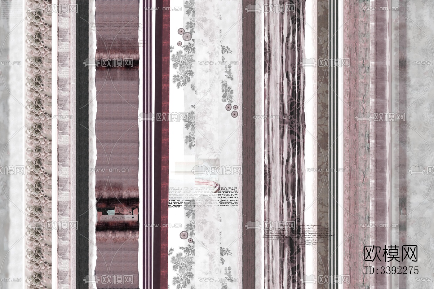 红色条纹印花几何壁纸下载