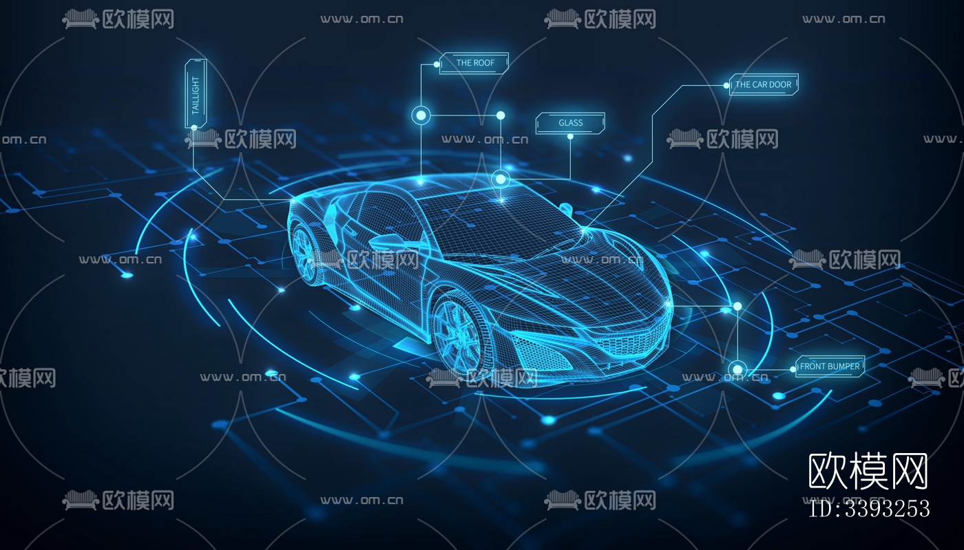 科技感 智慧车联网 多媒体 屏幕贴图下载