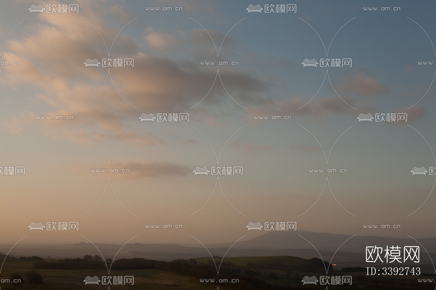 多云的蓝色天空景观风景下载