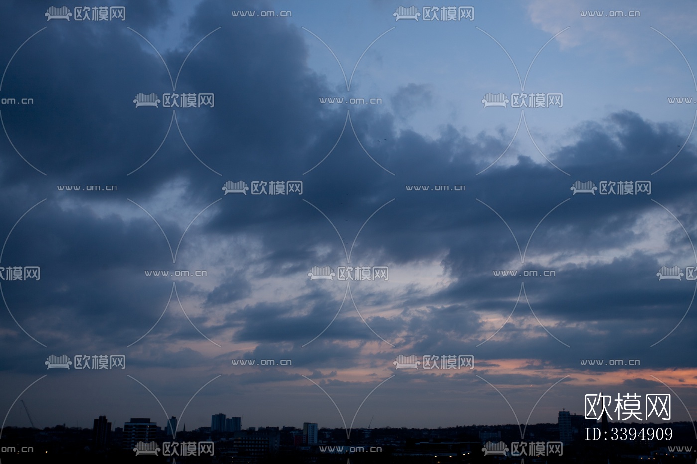 傍晚的日落天空景观风景下载