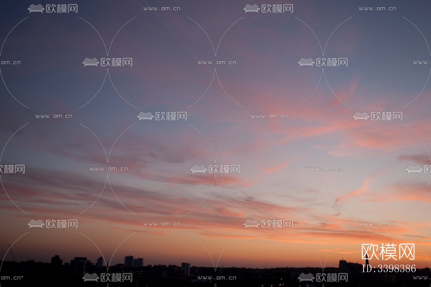 傍晚的日落天空景观风景下载