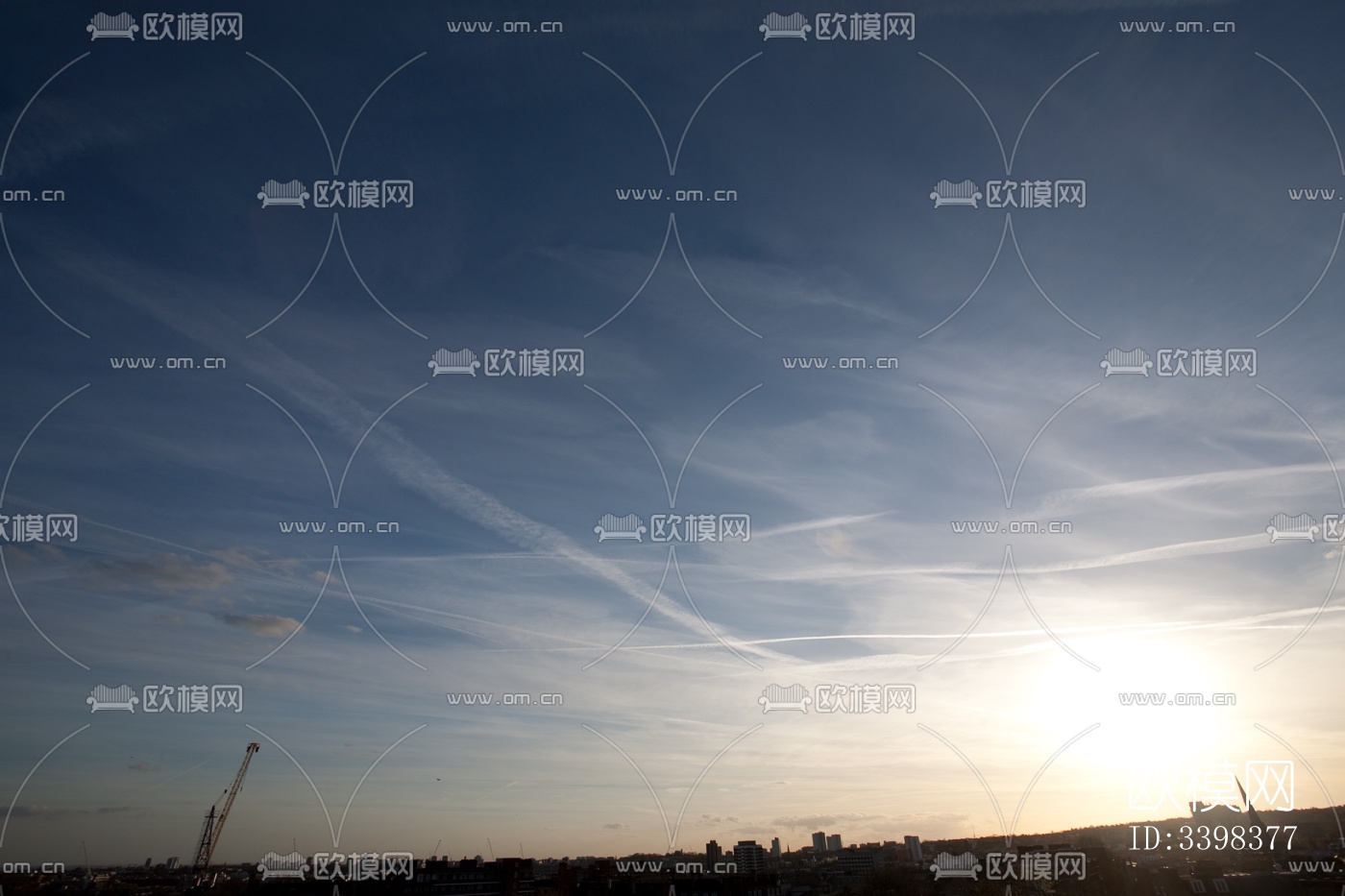 傍晚的日落天空景观风景下载