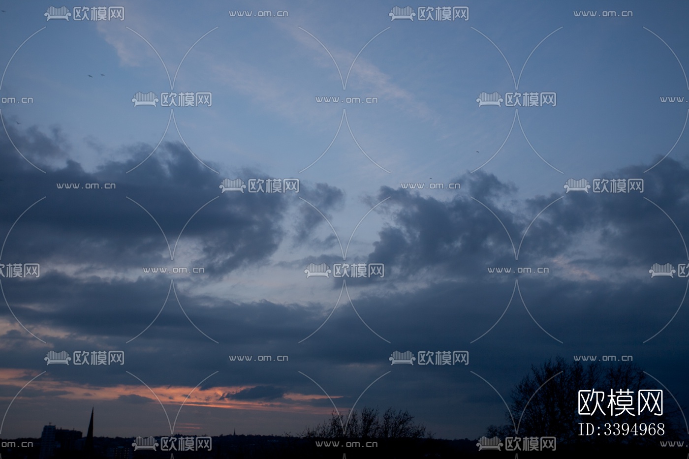 傍晚的日落天空景观风景下载