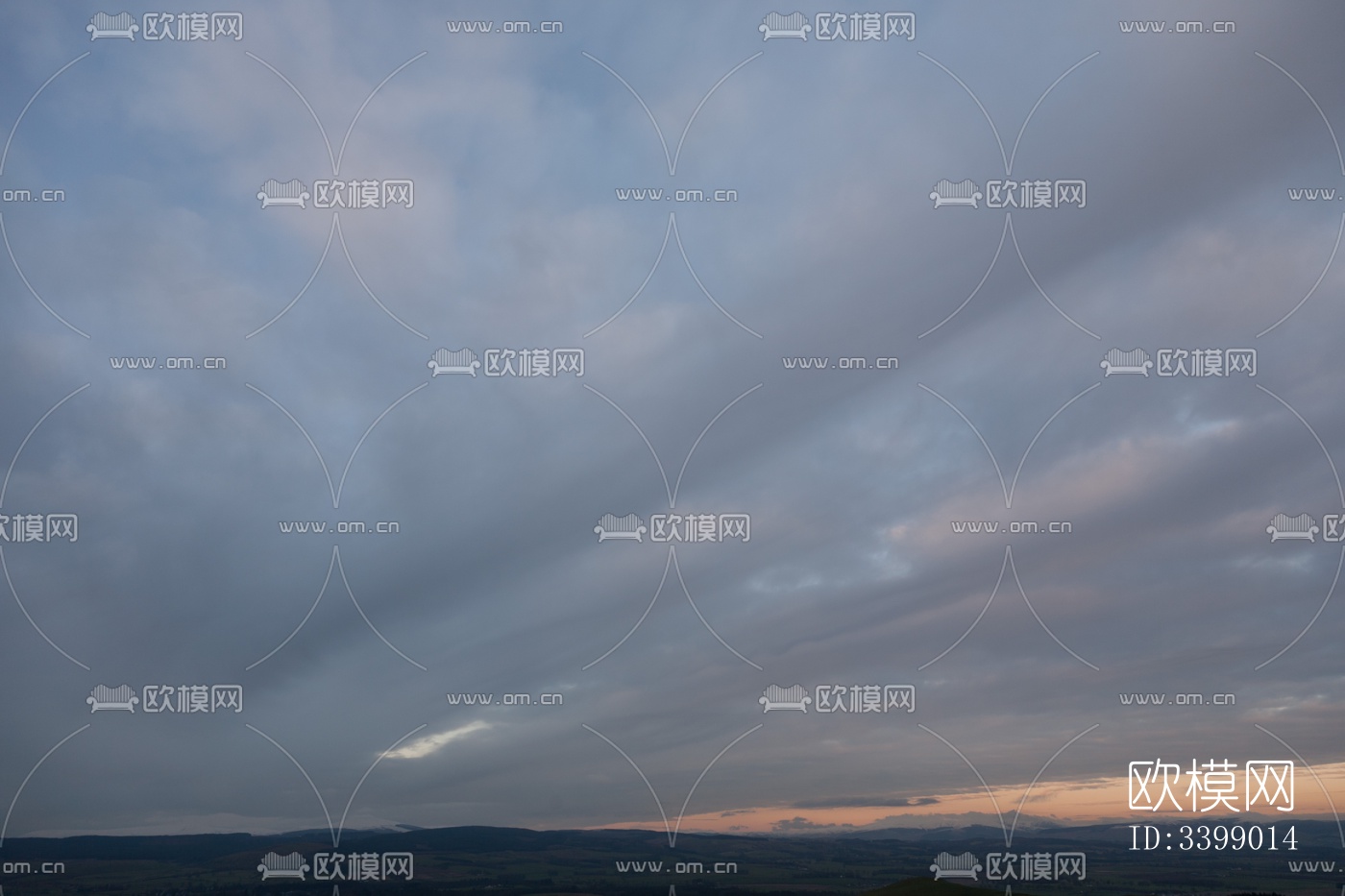 多云的蓝色天空景观风景下载