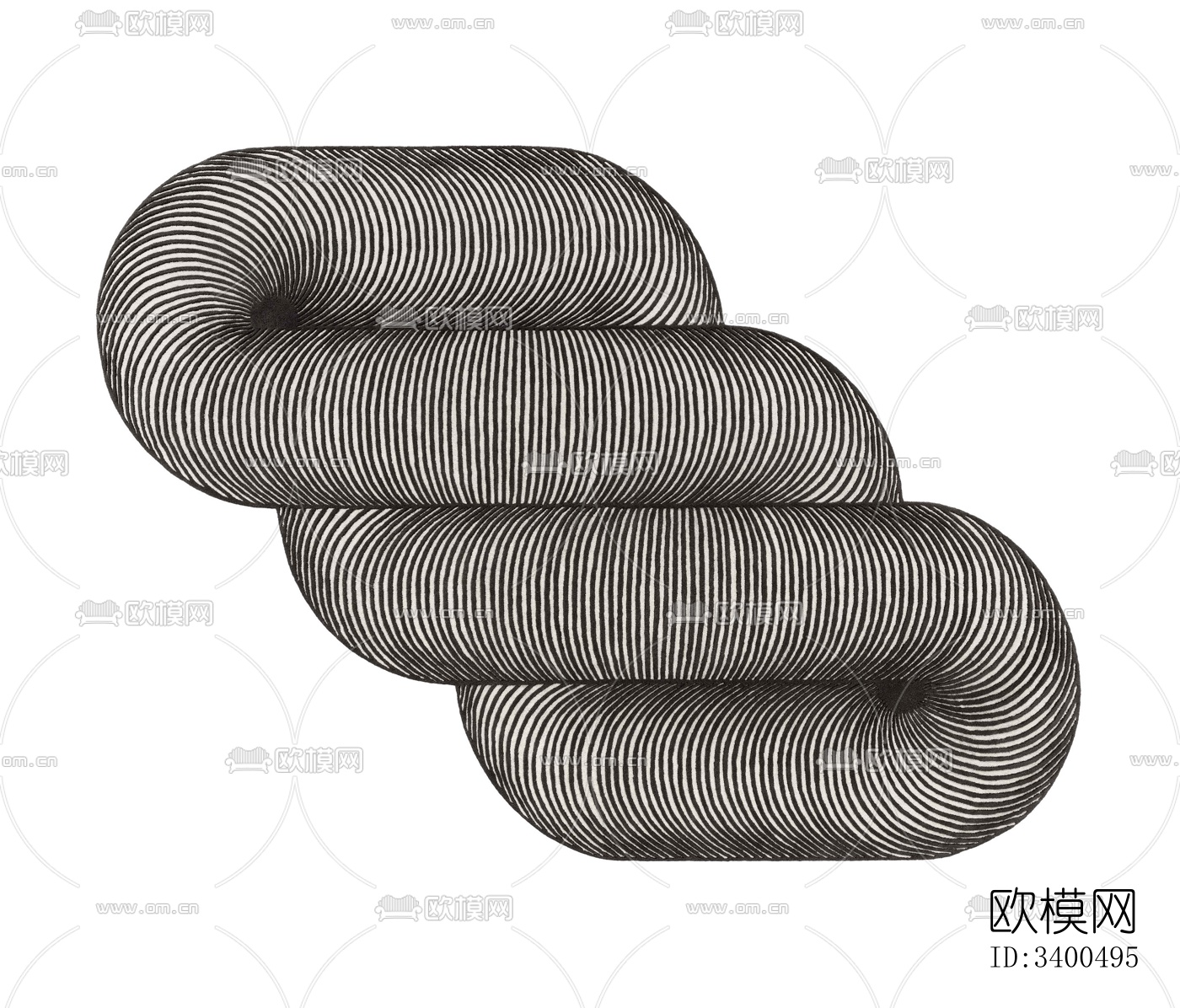 黑白色扭结地毯下载