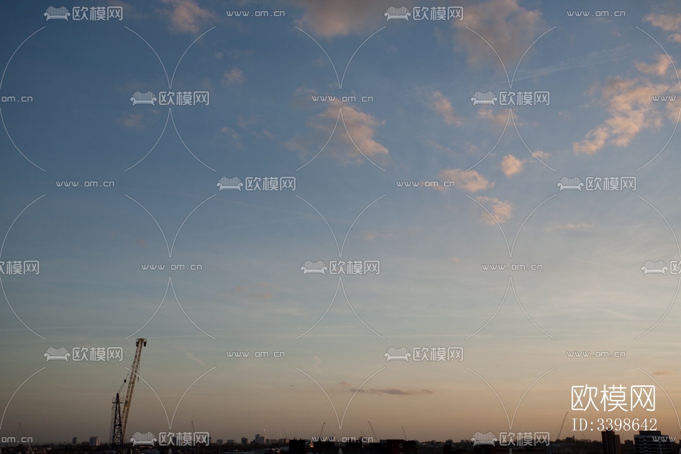 傍晚的日落天空景观风景下载