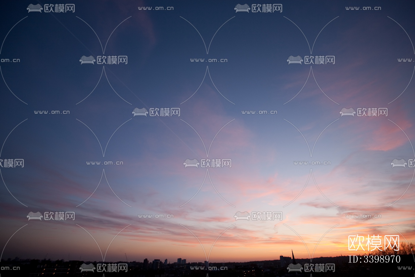 傍晚的日落天空景观风景下载