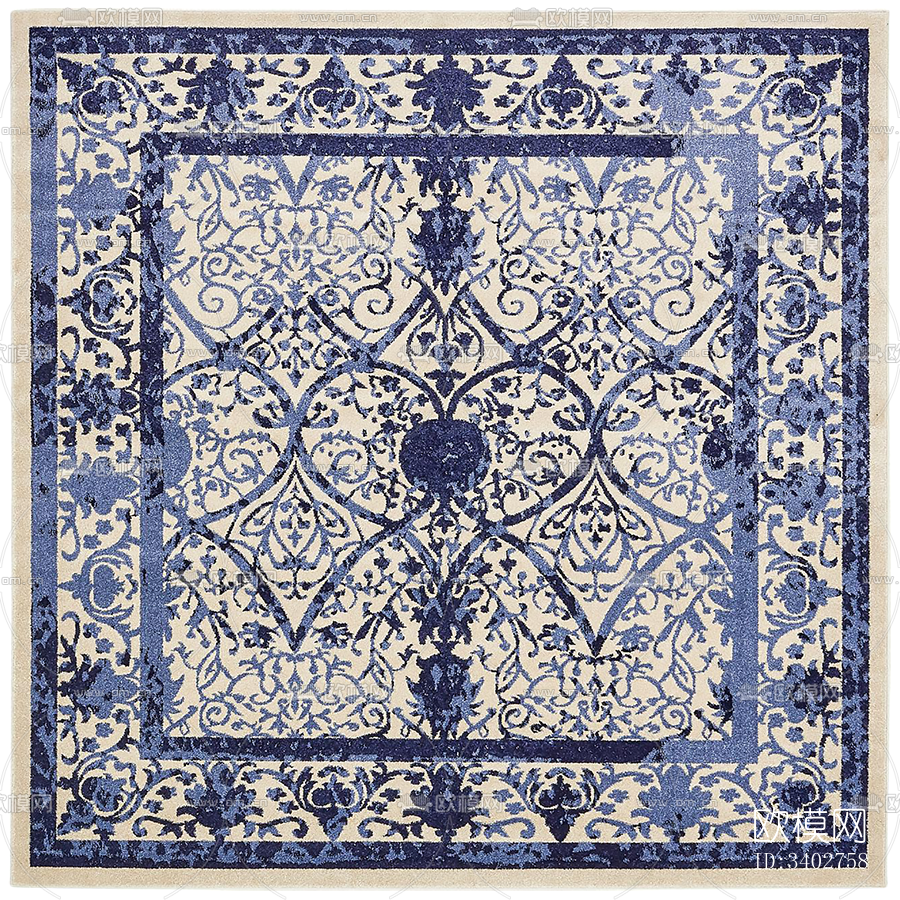 免扣欧式古典复古做旧中古地毯下载