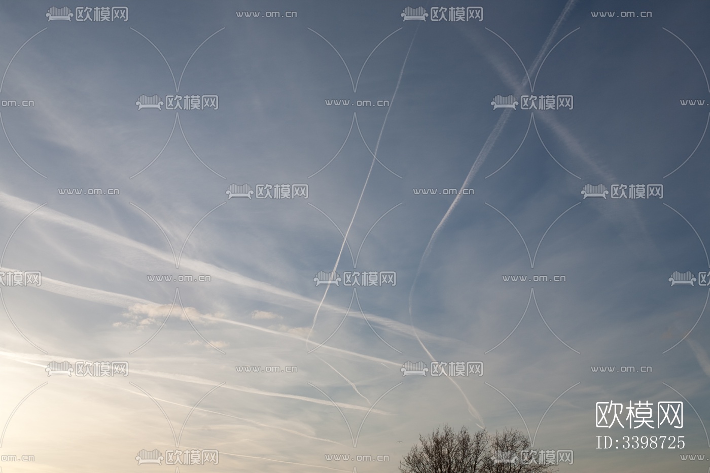 傍晚的日落天空景观风景下载