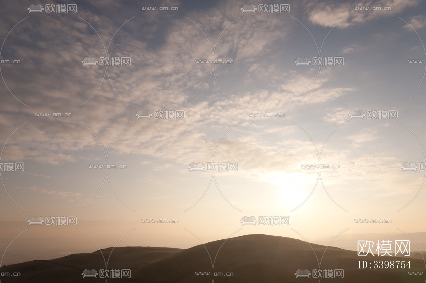 多云的蓝色天空景观风景下载