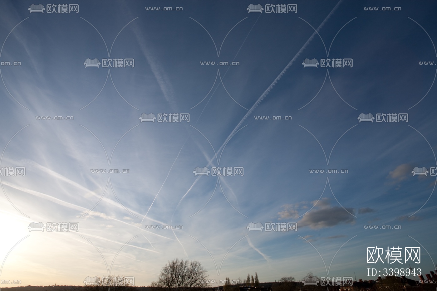 傍晚的日落天空景观风景下载