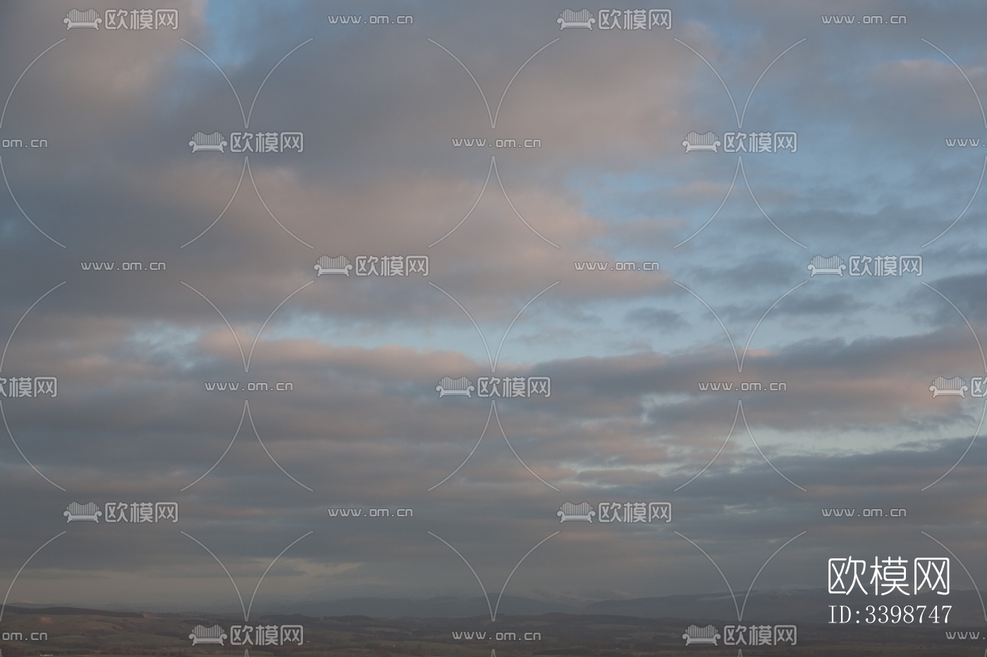 多云的蓝色天空景观风景下载